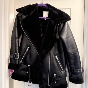 Avec Les Filles Black and Purple Jacket